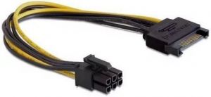 Разветвитель питания Cablexpert CC-PSU-SATA, SATA->PCI-Express 6pin ― RadioMarket