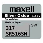 Батарейка Maxell SR516 SW (317, SR62) 