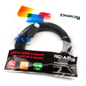 Кабель HDMI v1.4b HDMI A - Micro HDMI D 1,8 м. HC-A1218 ― РадиоМаркет